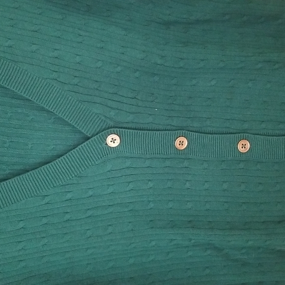 Chaps Ladies Cable Cardigan - Picture 3 of 10